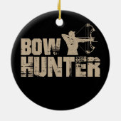 コンパウンド弓狩りディアスポーツ狩りホビー セラミックオーナメント (裏面)