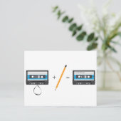 コンパクトなカセットテープによる問題解決。 ポストカード (スタンド正面)