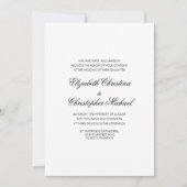 コンパクトな伝統的エレガンス（受付なし） 招待状 (正面)