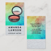 コンパクトな化粧 |白レンガのテクスチ絵を描ャ 予約カード (正面/裏面)