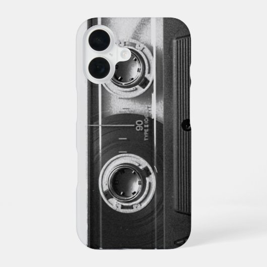 コンパクトカセットテープ iPhone 16ケース (裏面)