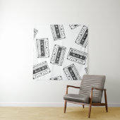 コンパクトカセット付きシームレスヴィンテージ  タペストリー (インサイチュ(横))