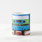 コンパクトカセット抽象芸術組成物 コーヒーマグカップ (中央)