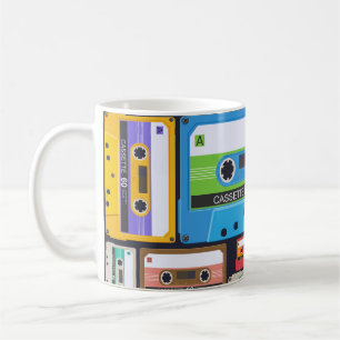 コンパクトカセット抽象芸術組成物 コーヒーマグカップ