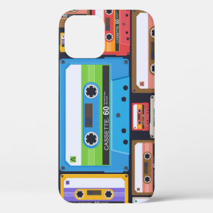 コンパクトカセット抽象芸術組成物 iPhone 12ケース