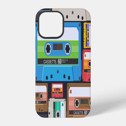 コンパクトカセット抽象芸術組成物 iPhoneケース (裏面)