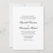 コンパクト伝統的エレガンス(披露宴へ後を追) 招待状 (正面)