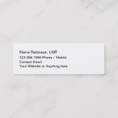 コンパクト美しいマッサージ名刺 スキニー名刺 (裏面)