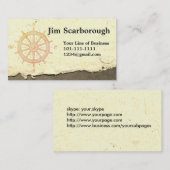 コンパスおよび車輪のスケッチの両側をカスタマイズ 名刺 (正面/裏面)