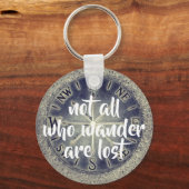 コンパスと引用文キーチェーン キーホルダー (正面)