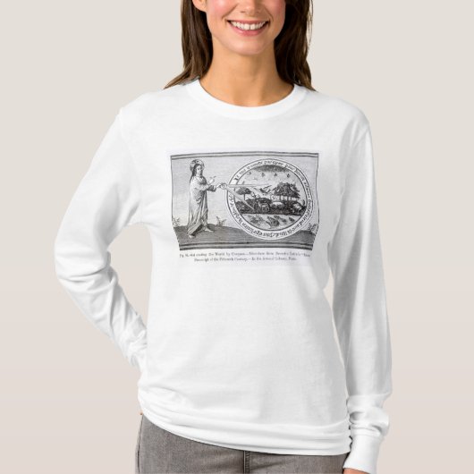 コンパスによって世界を作成している神 Tシャツ (正面)
