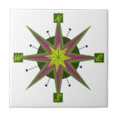 コンパスによって逸らされるデザイン タイル (正面)