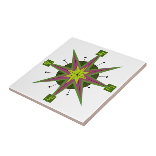 コンパスによって逸らされるデザイン タイル (側面)