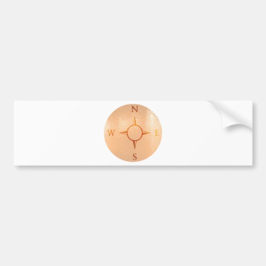 コンパスの東西の南北ニュース バンパーステッカー (正面)