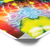 コンパスの運動コラージュ万華鏡のように千変万化するパターンポスター ポスター (角)