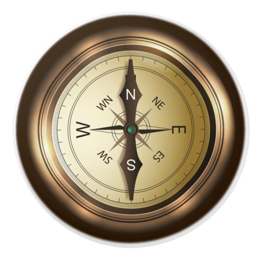 コンパスの陶磁器の引出しかキャビネットのノブ セラミックノブ (正面)