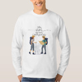 コンパスを持ってハイキング Tシャツ (正面)