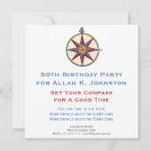コンパスを50誕生日 招待状 (裏面)
