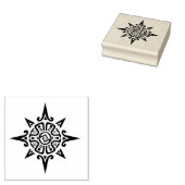 コンパスアステカデザインスタンプ ラバースタンプ (押印)