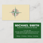 コンパスアドベンチャーキャンプキャンピングハイキング登山 名刺 (正面/裏面)