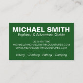 コンパスアドベンチャーキャンプキャンピングハイキング登山 名刺 (裏面)