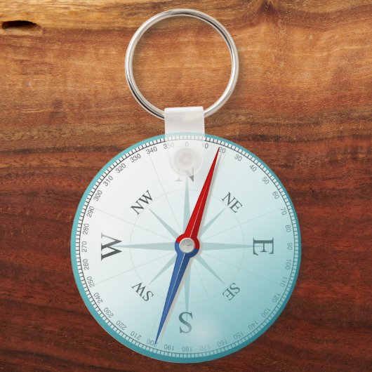 コンパスイーストノースサウスウエストコンパスバラ キーホルダー (正面)