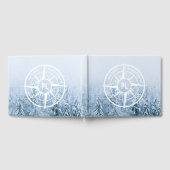 コンパススターエンブレムモノグラム冬スプルース林 ゲストブック (全面)