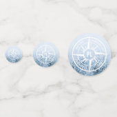 コンパススターエンブレムモノグラム冬スプルース林 コンフェッティ (正面)