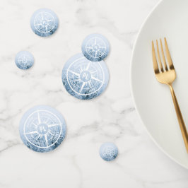 コンパススターエンブレムモノグラム冬スプルース林 コンフェッティ