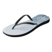 コンパススターエンブレムモノグラム冬スプルース林 ビーチサンダル (アングル)