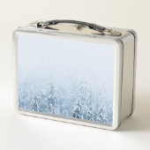 コンパススターエンブレムモノグラム冬スプルース林 メタルランチボックス (裏面)