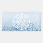 コンパススターエンブレムモノグラム冬スプルース林 横断幕 (横)