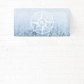 コンパススターエンブレムモノグラム冬スプルース林 横断幕 (インサイチュ)