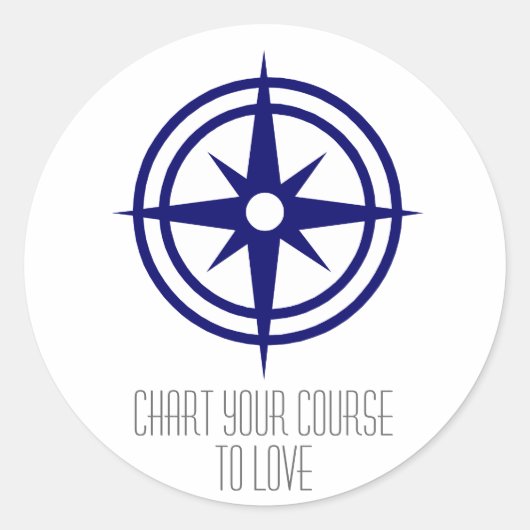 コンパスステッカー ラウンドシール (正面)