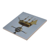 コンパススモール(4.25インチx 4.25インチ)セラミック写真タイル タイル (側面)