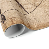 コンパスセーリング船ディスカバリー時代の世界地図 ラッピングペーパー (ロールコーナー)