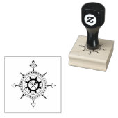 コンパスバラと(紋章の)フラ・ダ・リ ラバースタンプ (押印)