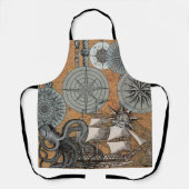 コンパスバラヴィンテージ航海のタコ船 エプロン (正面)