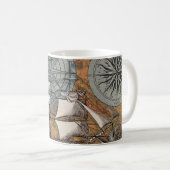 コンパスバラヴィンテージ航海のタコ船 コーヒーマグカップ (正面右)