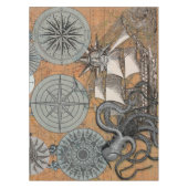 コンパスバラヴィンテージ航海のタコ船 テーブルクロス (正面)