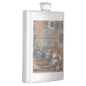 コンパスバラヴィンテージ航海のタコ船 フラスク (右)