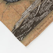 コンパスバラヴィンテージ航海のタコ船 フリースブランケット (角)