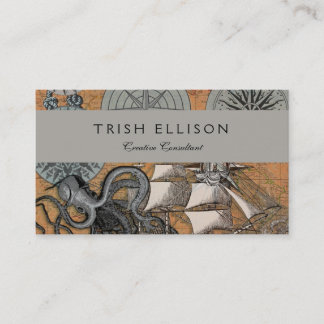 コンパスバラヴィンテージ航海のタコ船 名刺