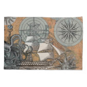 コンパスバラヴィンテージ航海のタコ船 枕カバー (裏面)