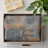 コンパスバラヴィンテージ航海のタコ船 薄葉紙 (ギフト)