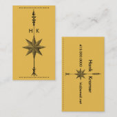 コンパスバラ矢印イニシャル 名刺 (正面/裏面)