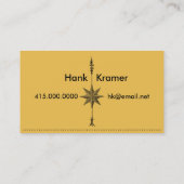 コンパスバラ矢印イニシャル 名刺 (裏面)