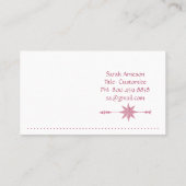 コンパスバラ矢印プロファイル 名刺 (裏面)