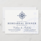 コンパスバラ結婚のリハーサルディナー 招待状 (正面)