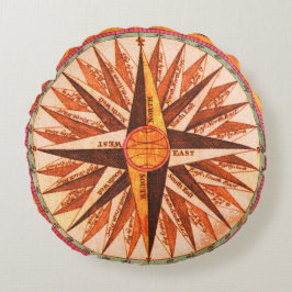 コンパスバラ装飾用クッション ラウンドクッション